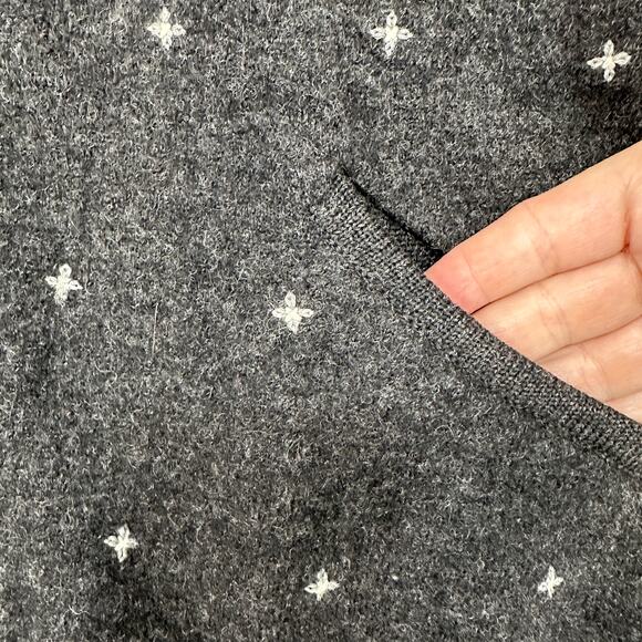 Woolrich Wool Sweater Jacket WMNS XL Onyx Heather Colorblock Hooded Zip Dotted - Picture 7 of 12